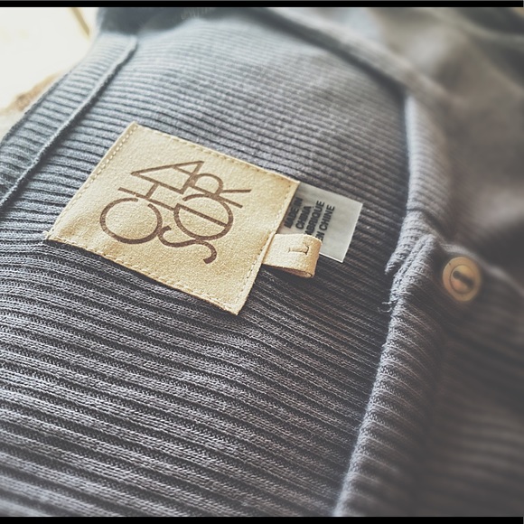 Chaser Henley Ribbed Layering Top Gray Charcoal NWT Large - Picture 15 of 16